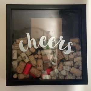 CHEERS Picture frame cork shadow box